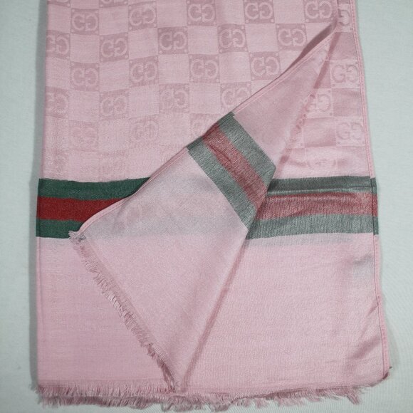 Authentic Gucci Wrap 35% Silk 65% Cashmere Stole Shawl Multicolor Used - Picture 1 of 8